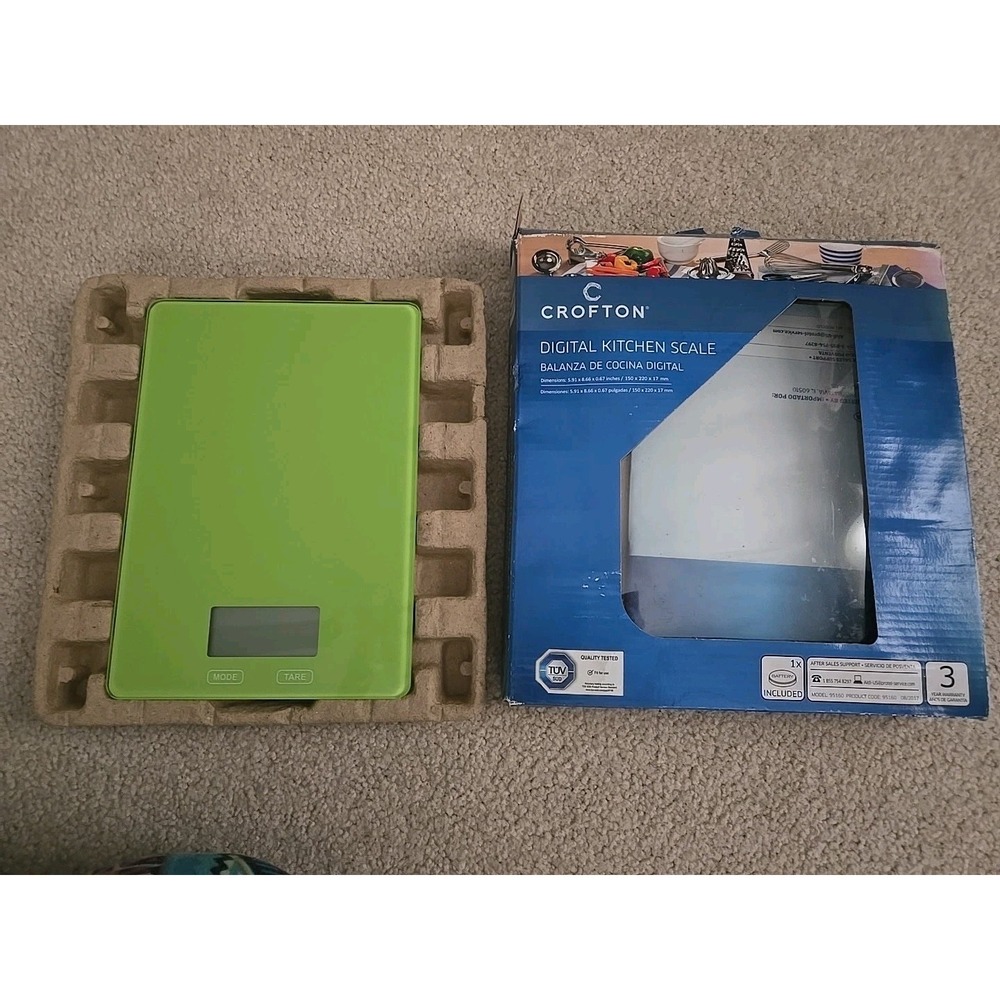 Crofton Digital Kitchen Scale‎ - Green 11 Lbs Capacity